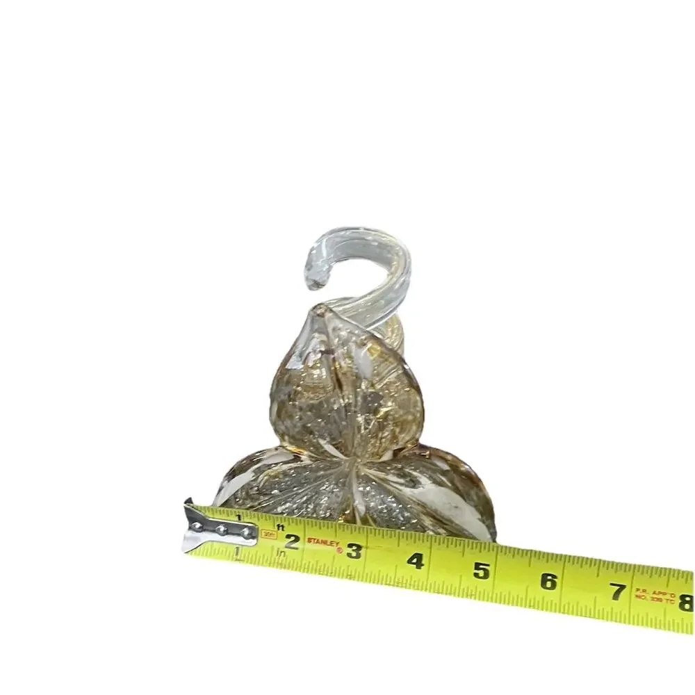 Murano ART Glass Twisted Stem 3 Petal Flower ITALY
